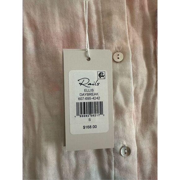 NWT Rails  Ellis Button Up in Multi Sky Tie Dye SizeS  Daybreak Lightweight, bre - Picture 10 of 15